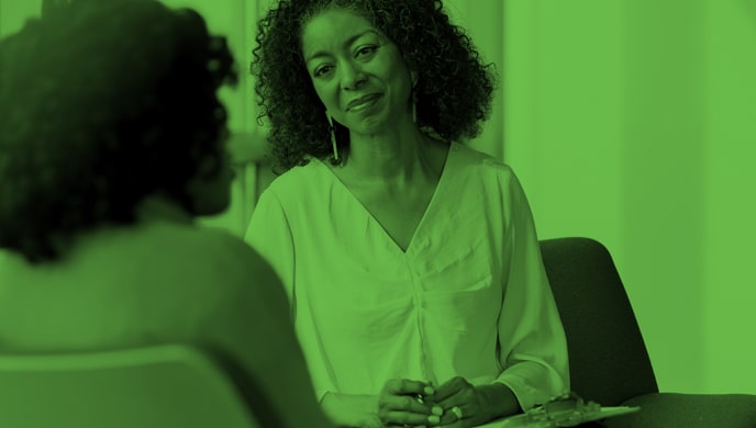 Women sitting and talking